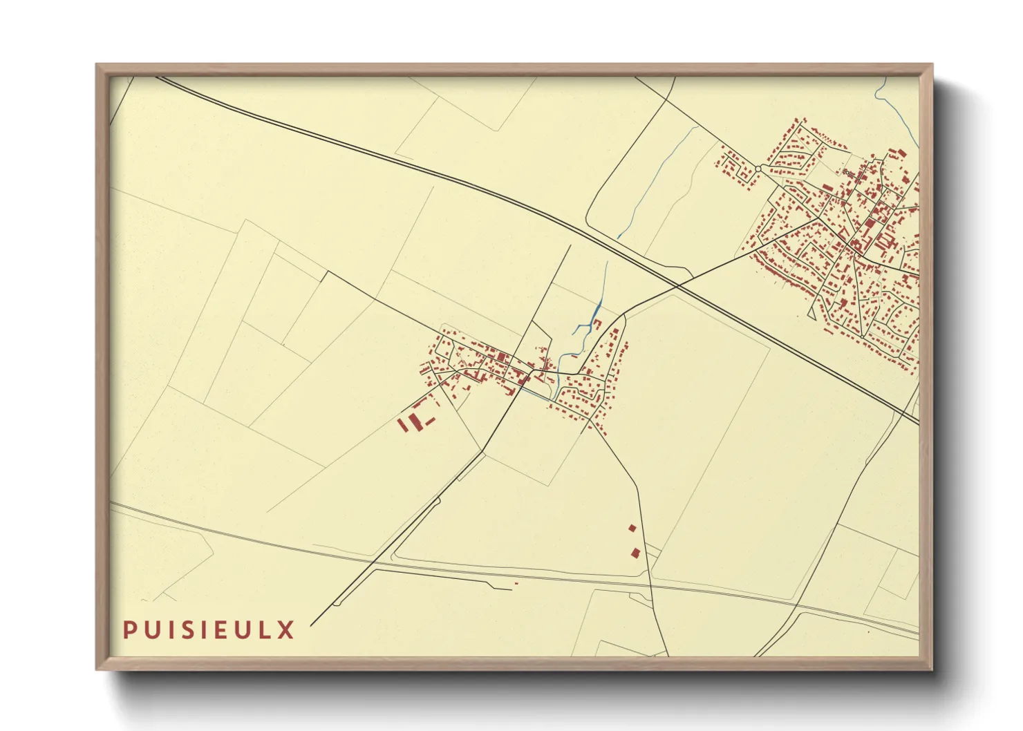 Une affiche de carte sur Puisieulx