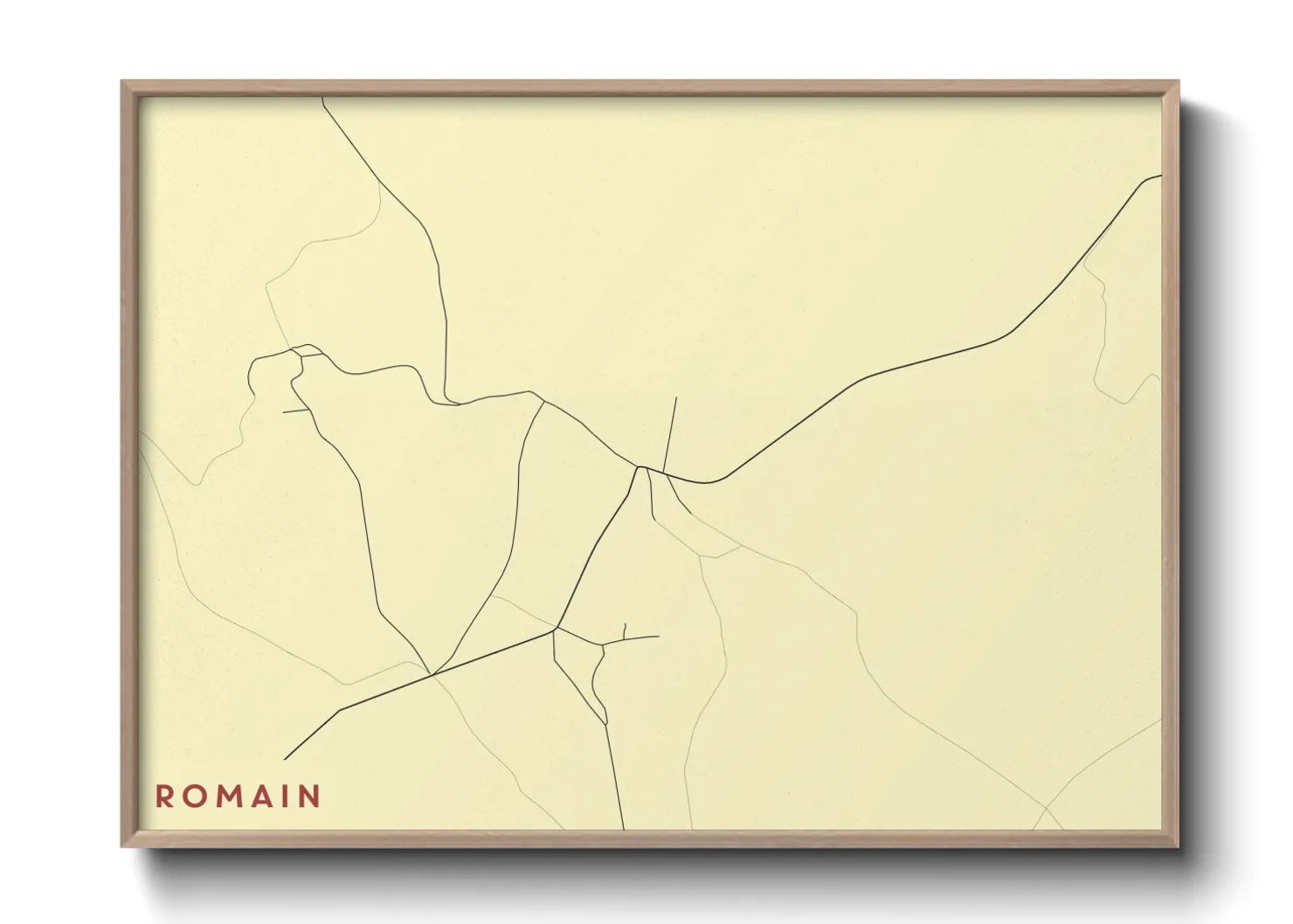 Une affiche de carte sur Romain