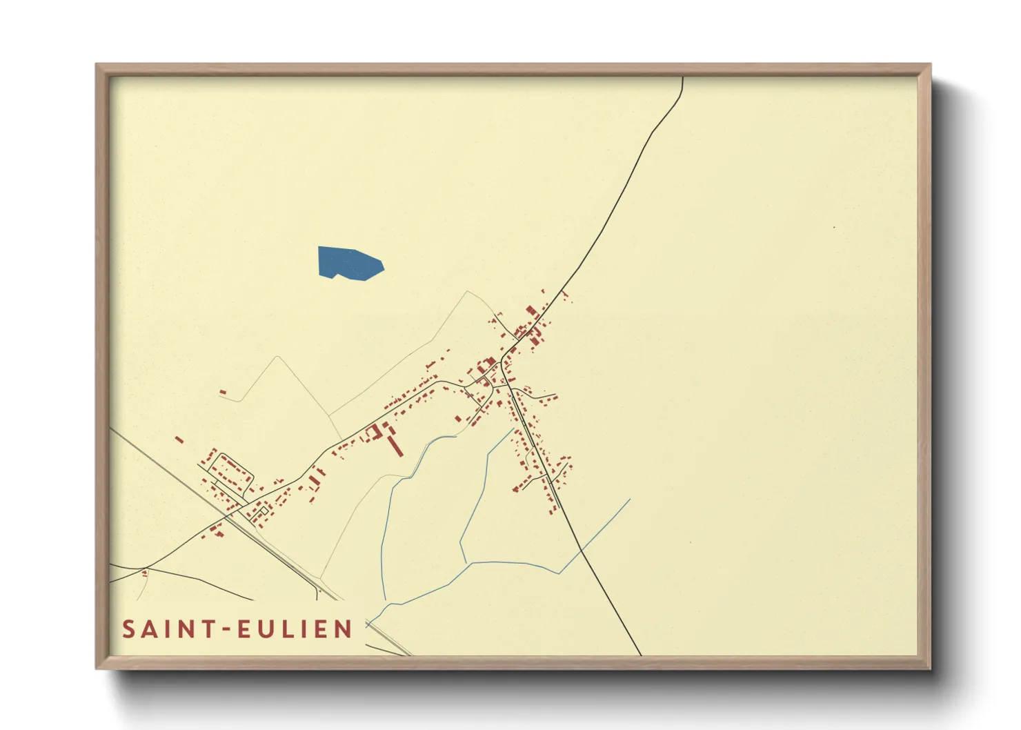 Une affiche de carte sur Saint-Eulien