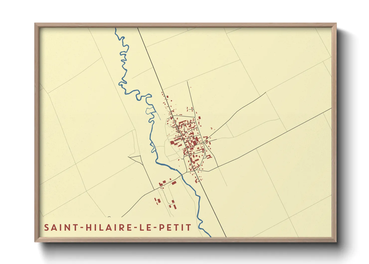 Une affiche de carte sur Saint-Hilaire-le-Petit