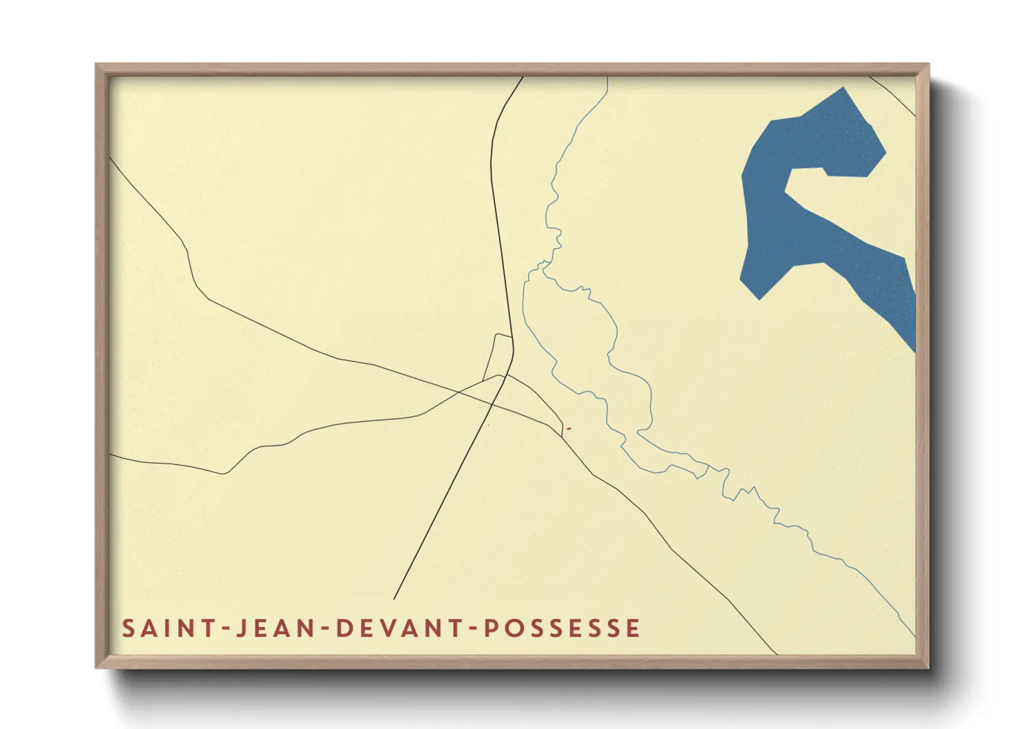 Une affiche de carte sur Saint-Jean-devant-Possesse