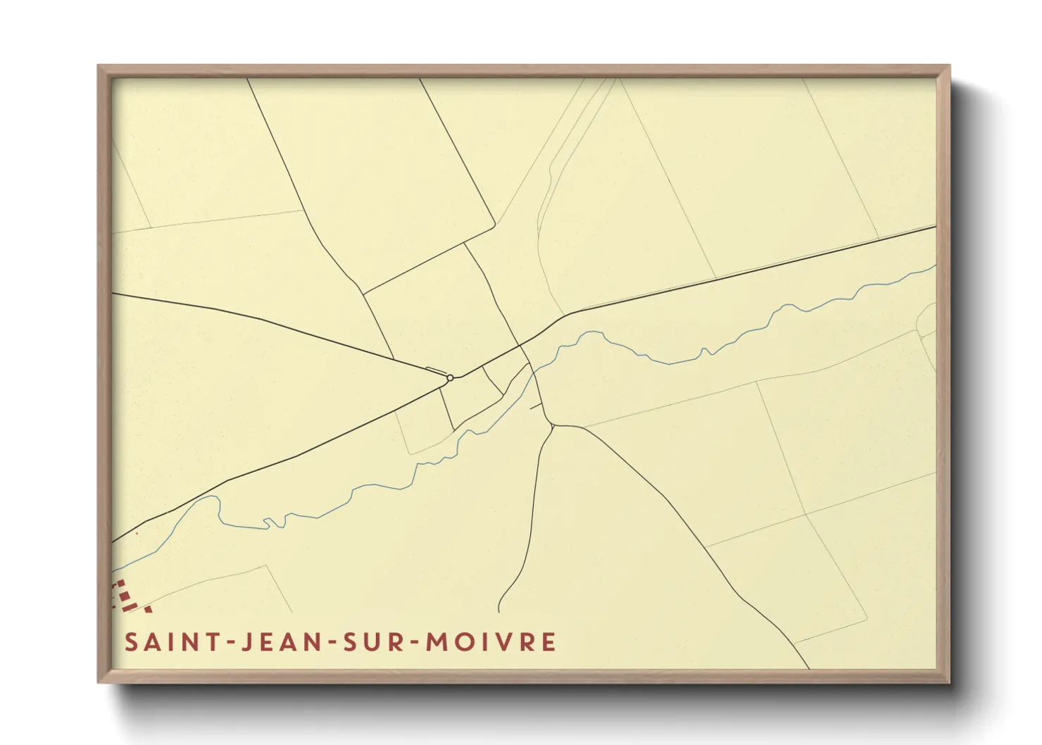 Une affiche de carte sur Saint-Jean-sur-Moivre