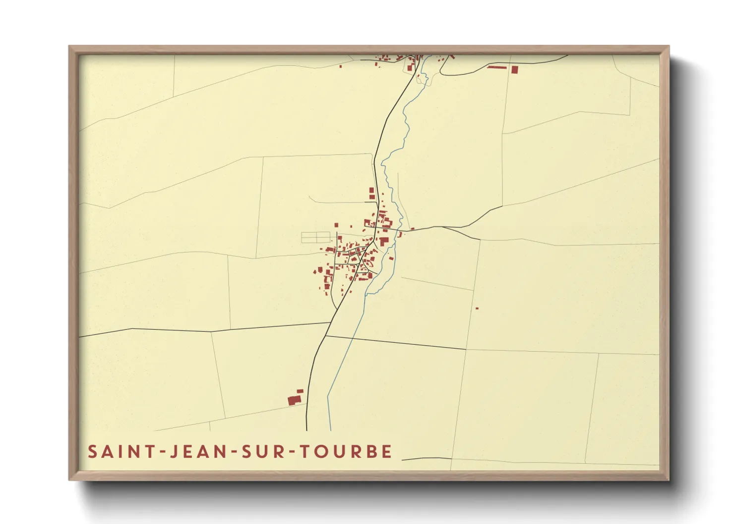 Une affiche de carte sur Saint-Jean-sur-Tourbe