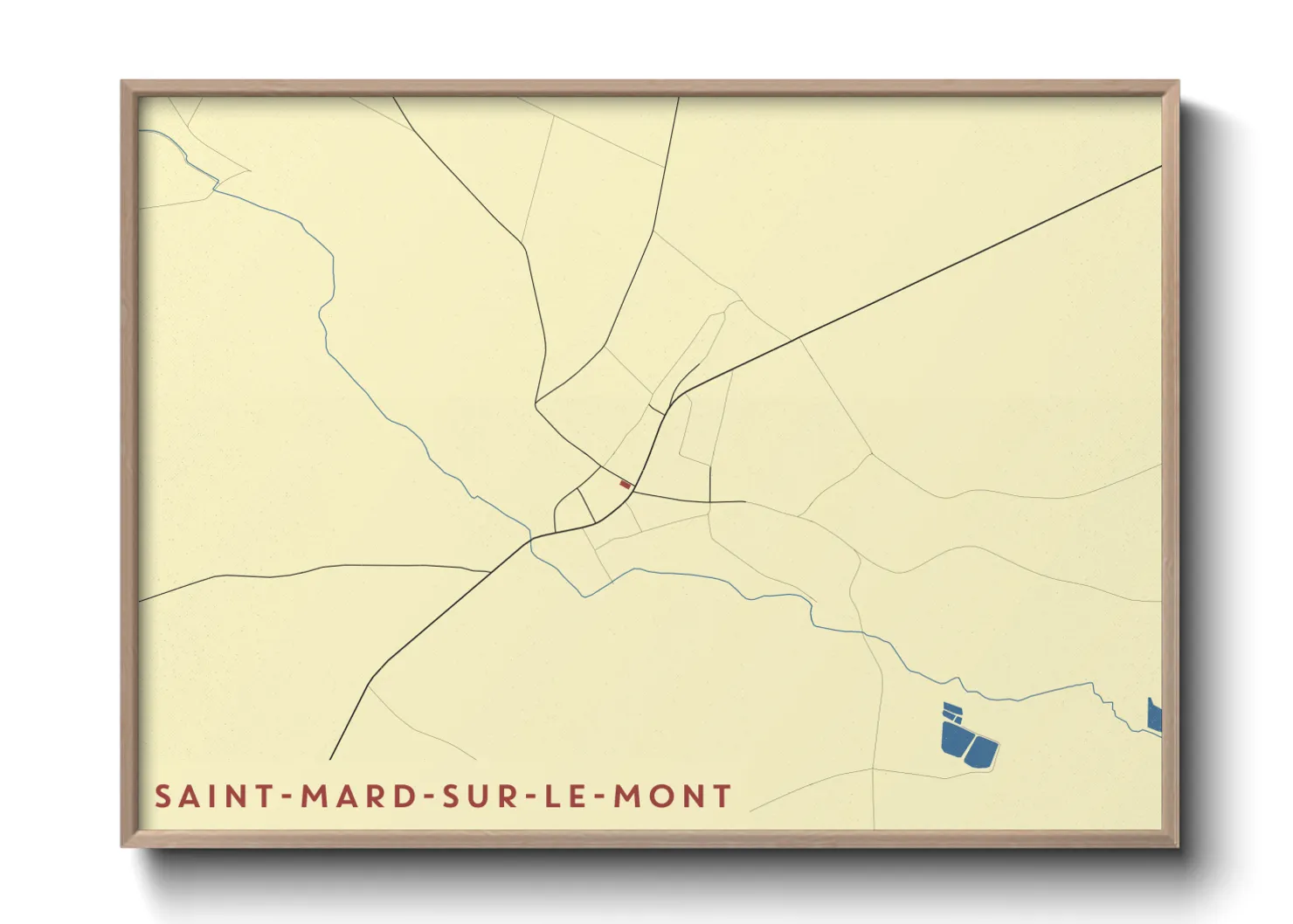 Une affiche de carte sur Saint-Mard-sur-le-Mont