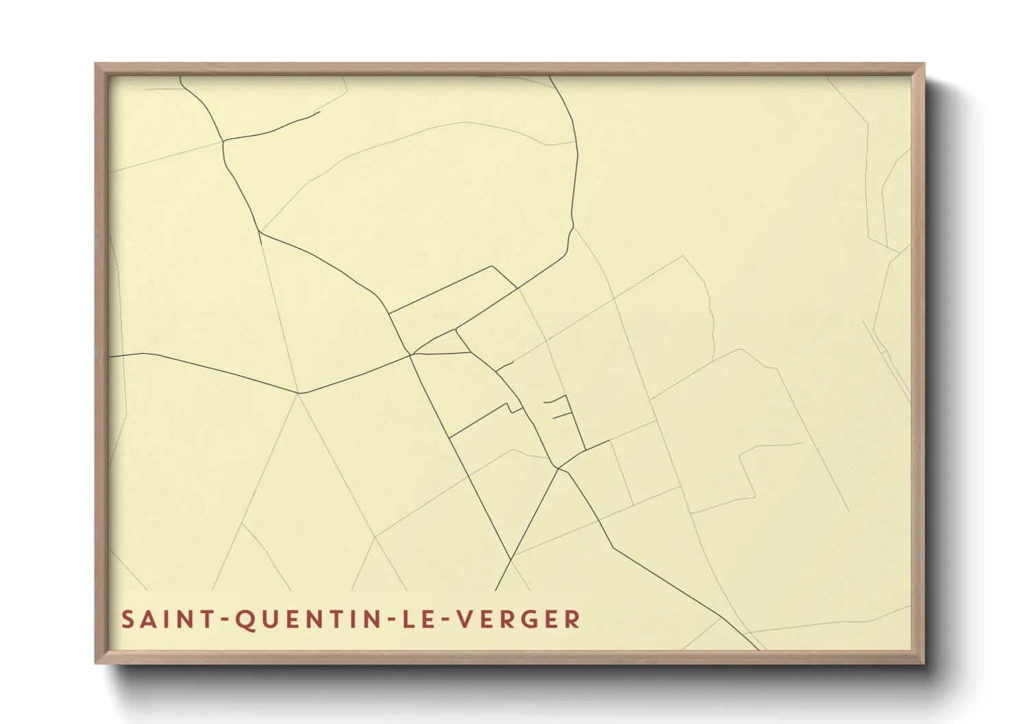 Une affiche de carte sur Saint-Quentin-le-Verger