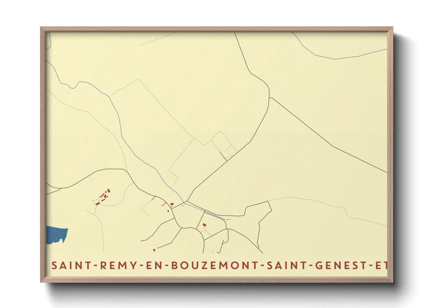 Une affiche de carte sur Saint-Remy-en-Bouzemont-Saint-Genest-et-Isson