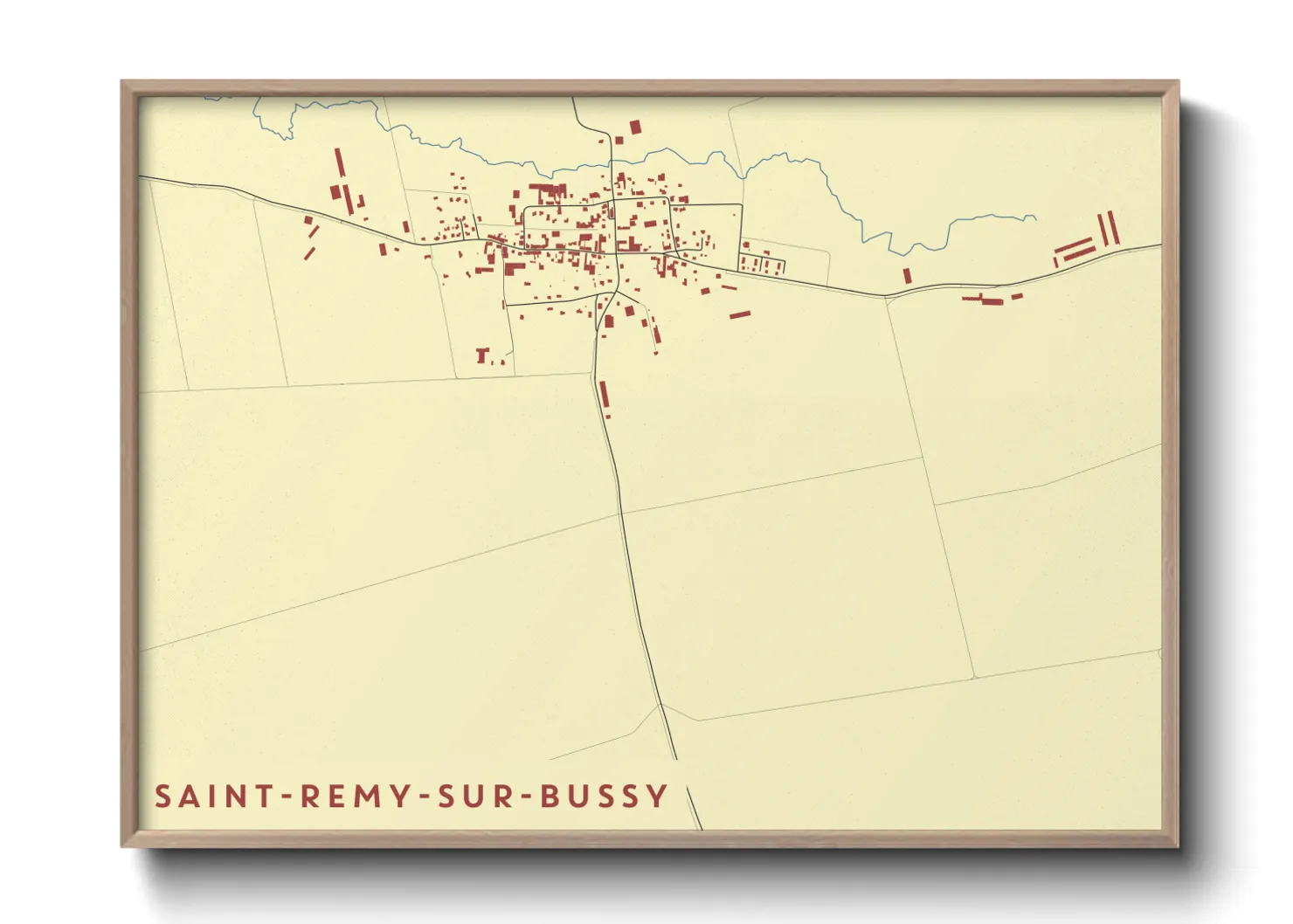 Une affiche de carte sur Saint-Remy-sur-Bussy