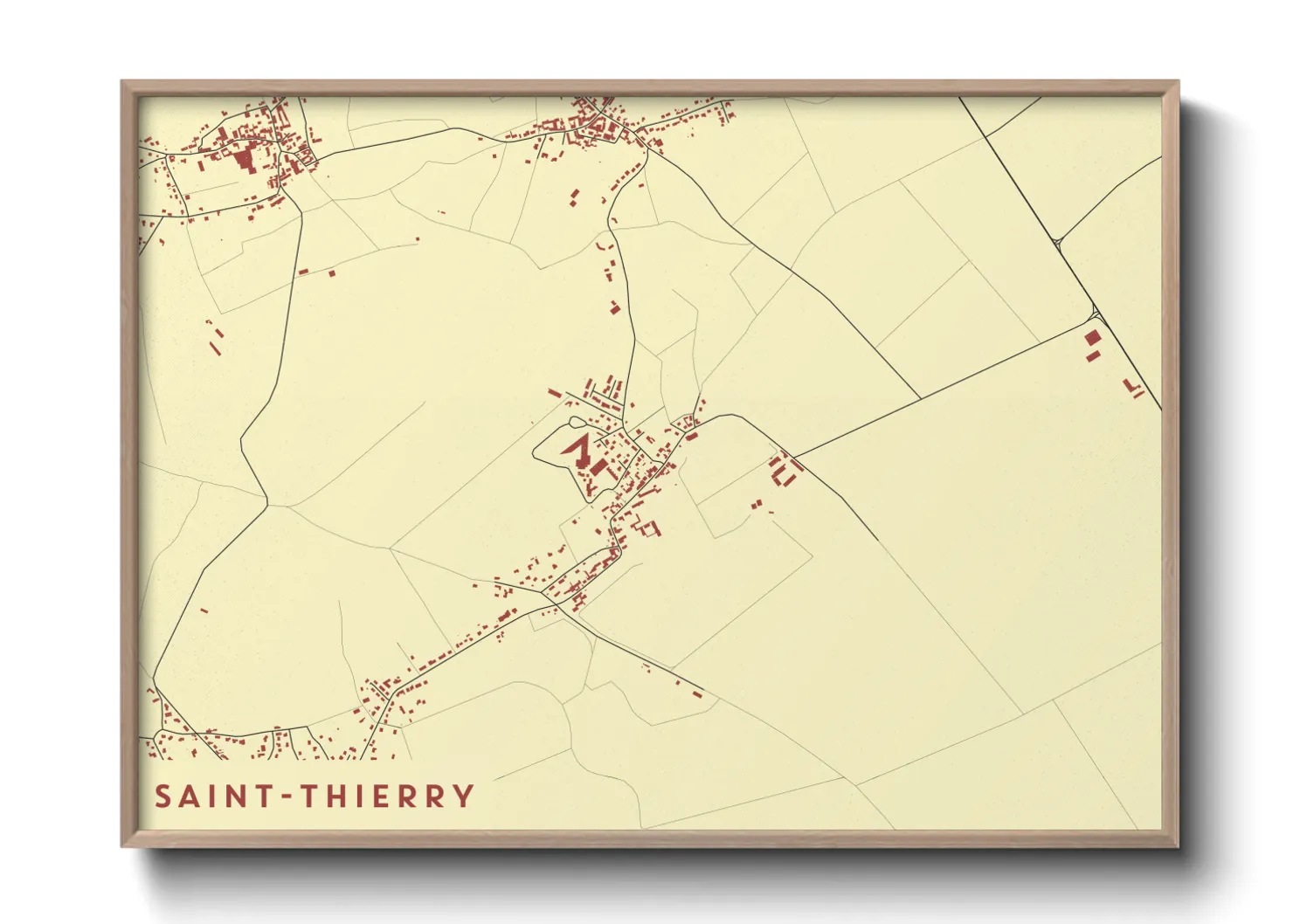 Une affiche de carte sur Saint-Thierry