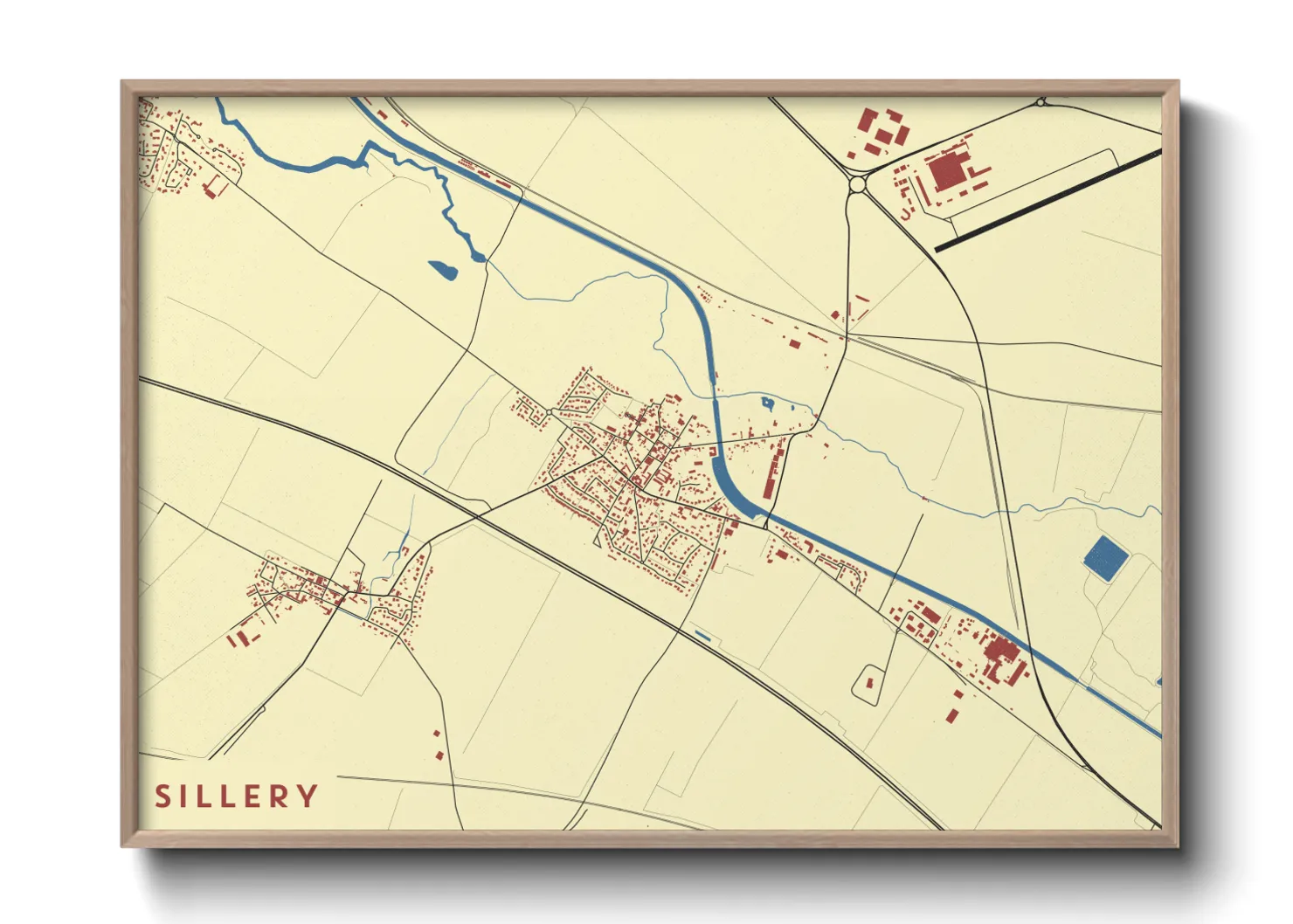 Une affiche de carte sur Sillery