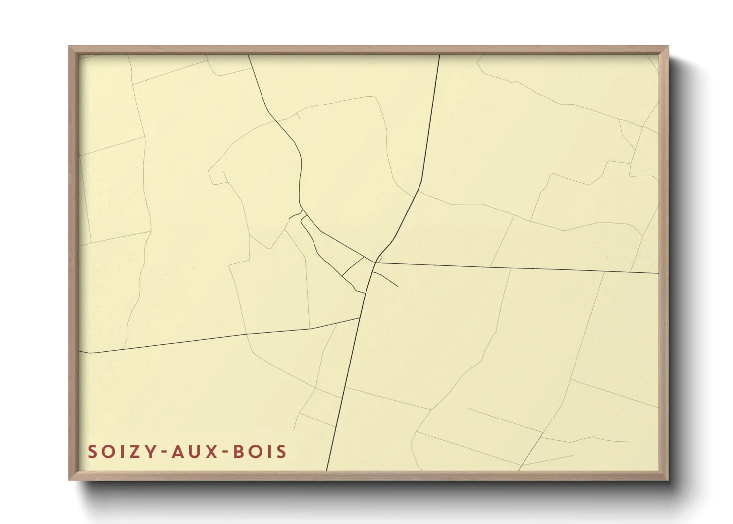 Une affiche de carte sur Soizy-aux-Bois