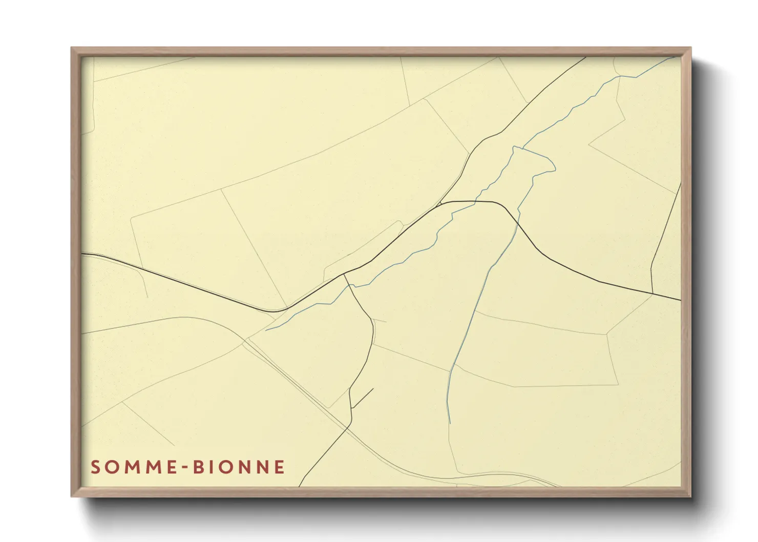 Une affiche de carte sur Somme-Bionne
