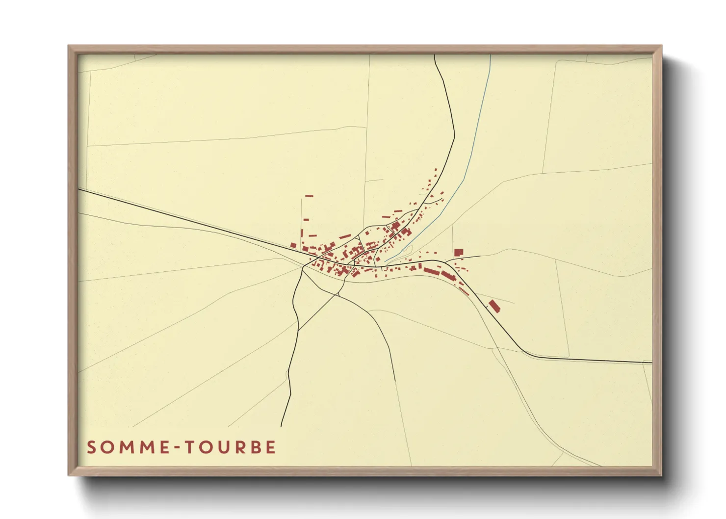 Une affiche de carte sur Somme-Tourbe