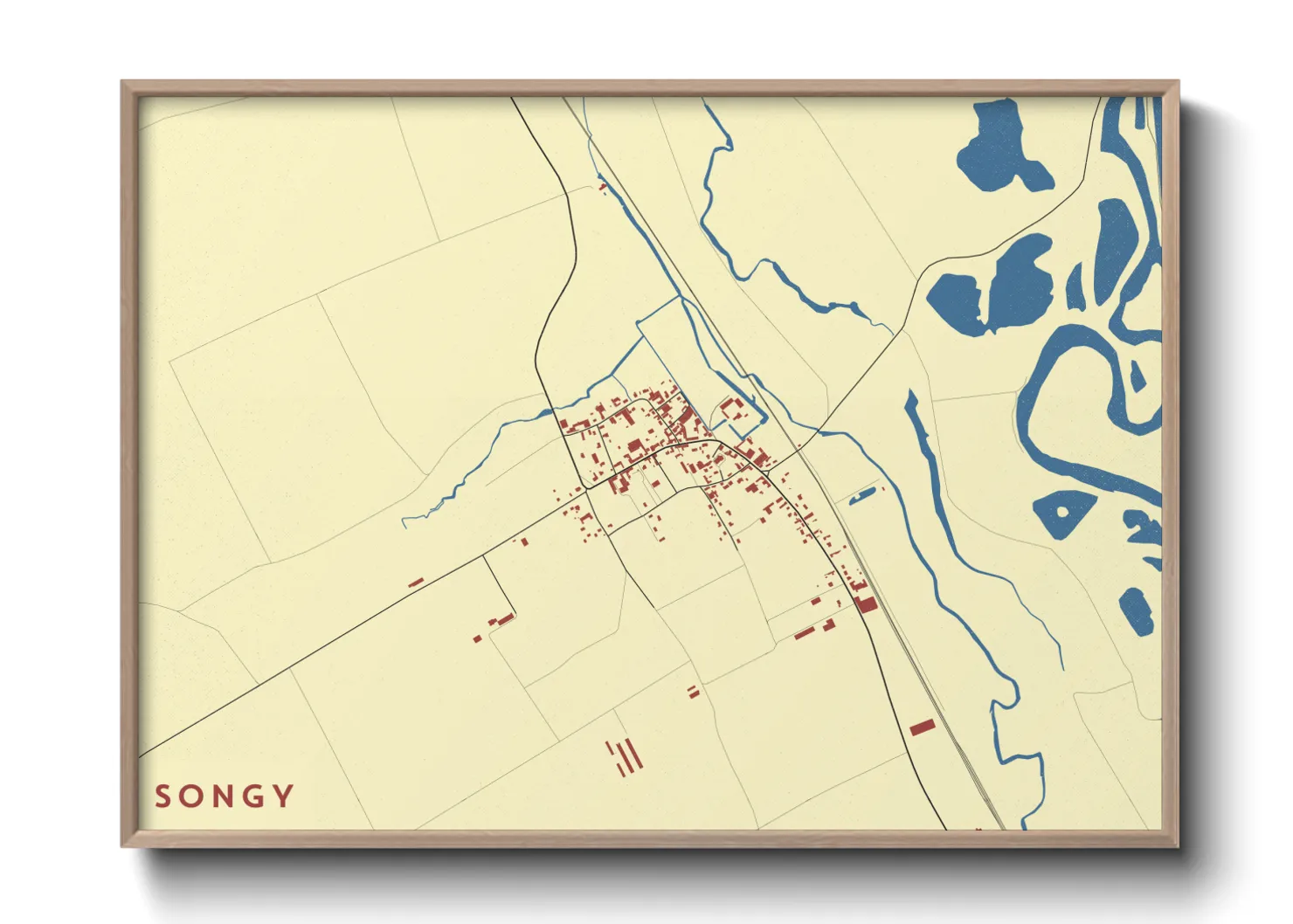 Une affiche de carte sur Songy