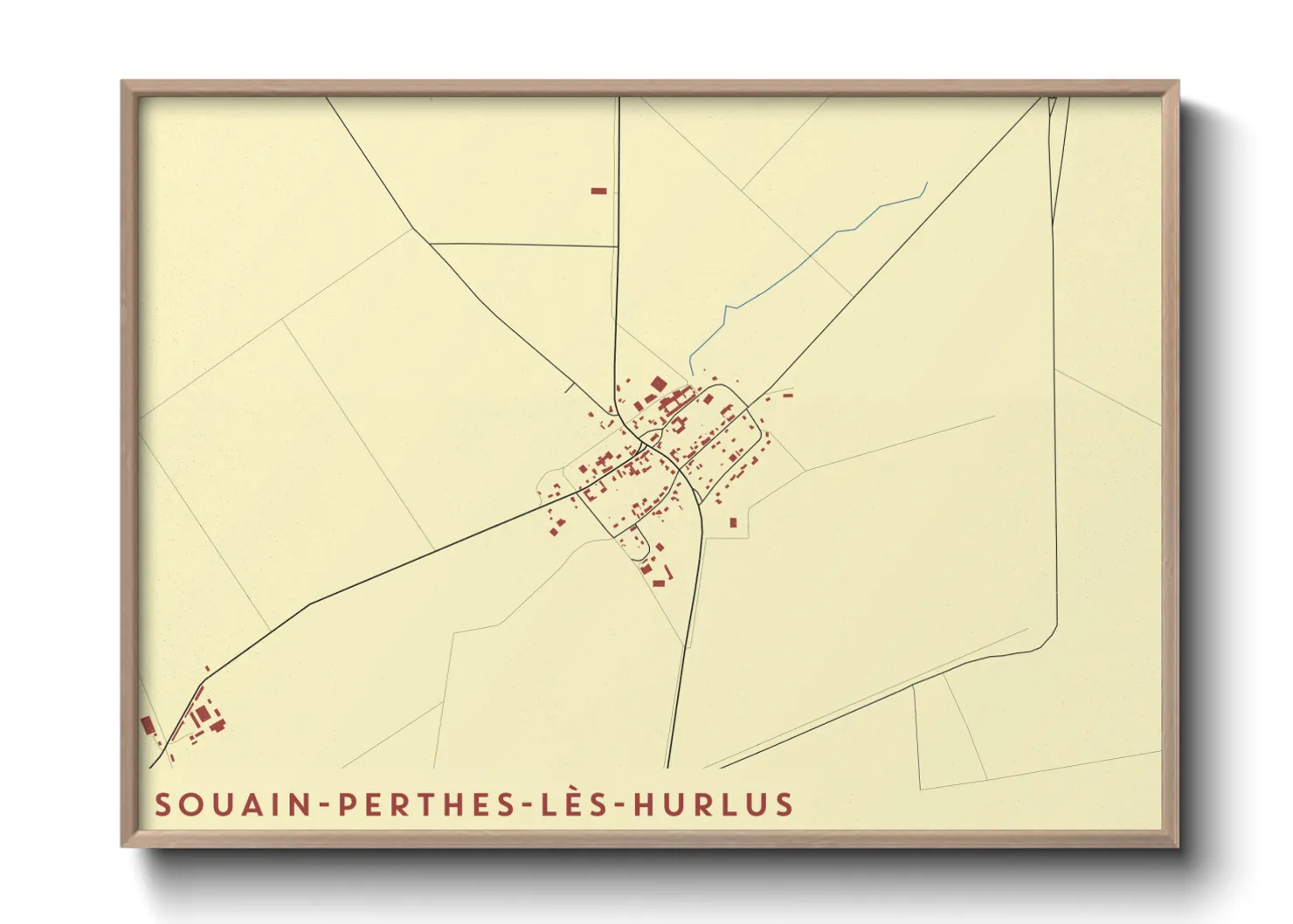 Une affiche de carte sur Souain-Perthes-lès-Hurlus