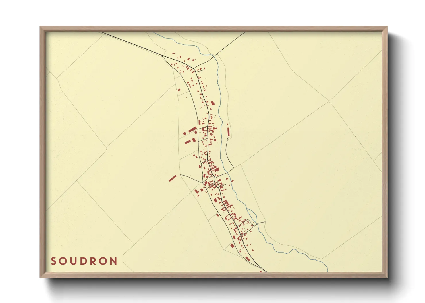 Une affiche de carte sur Soudron