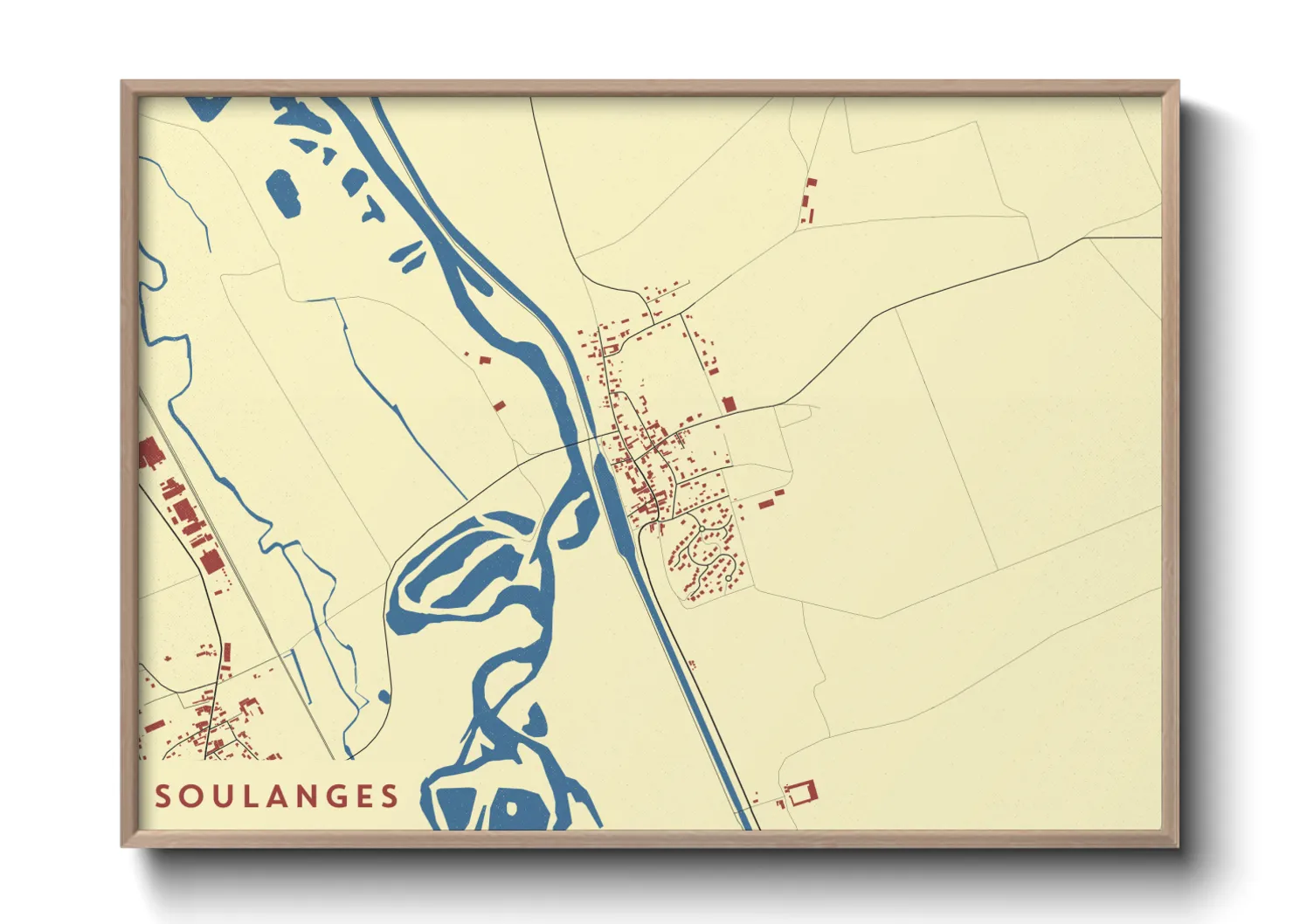 Une affiche de carte sur Soulanges