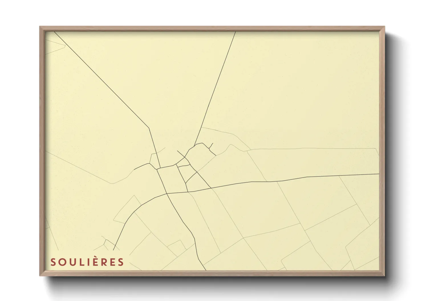 Une affiche de carte sur Soulières