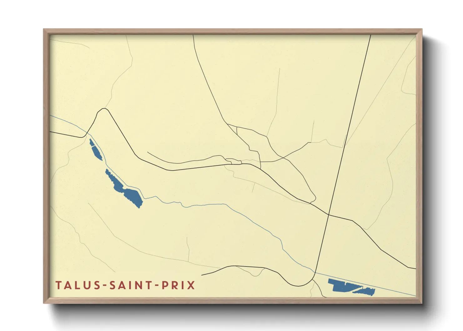 Une affiche de carte sur Talus-Saint-Prix