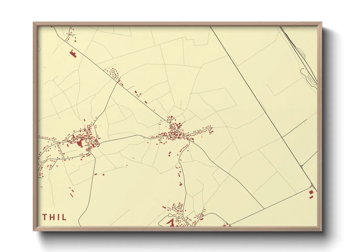 Une affiche de carte sur Thil