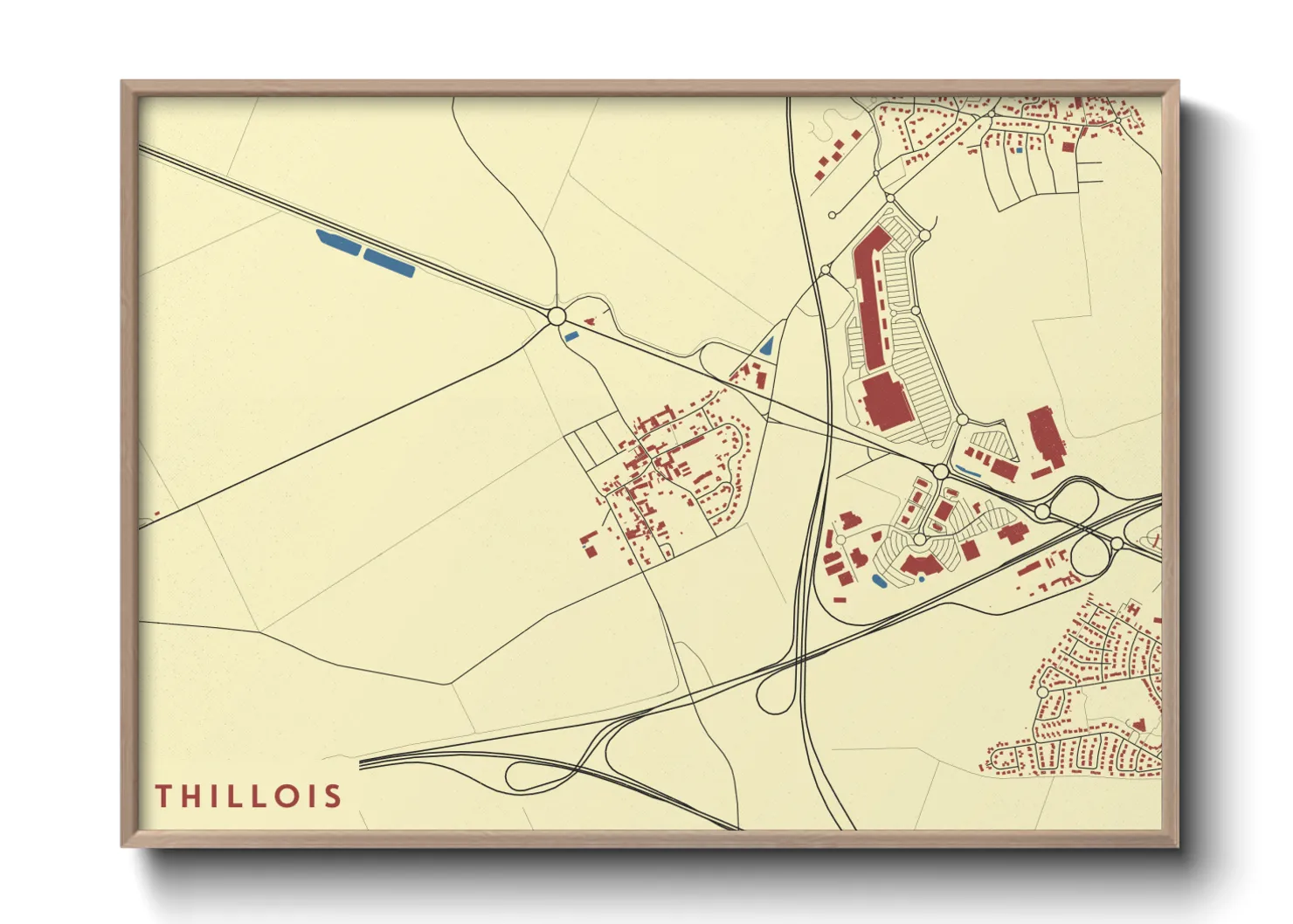 Une affiche de carte sur Thillois