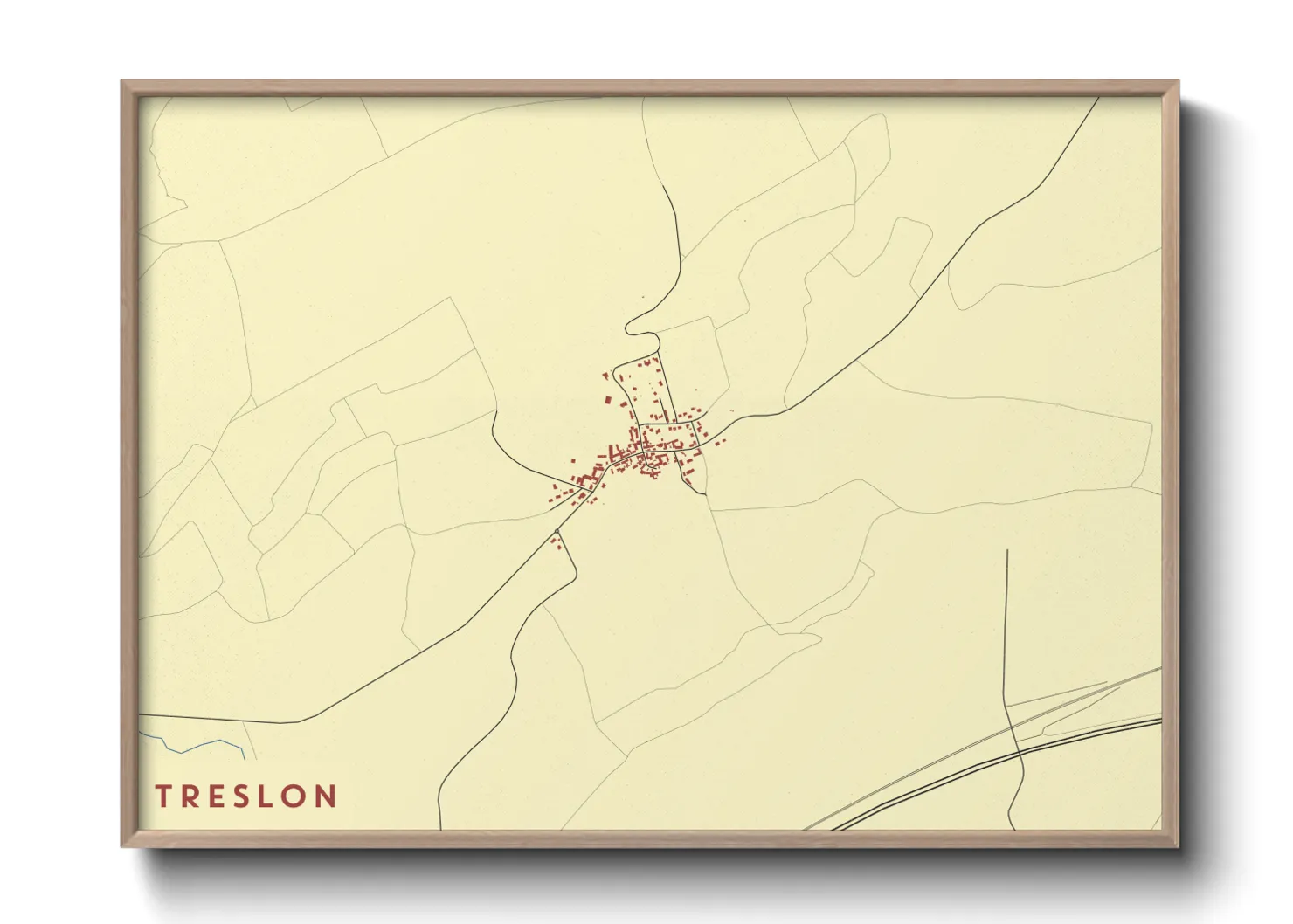 Une affiche de carte sur Treslon