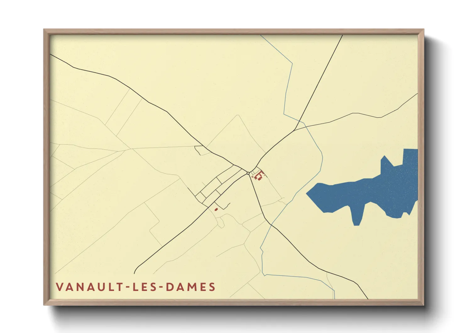 Une affiche de carte sur Vanault-les-Dames