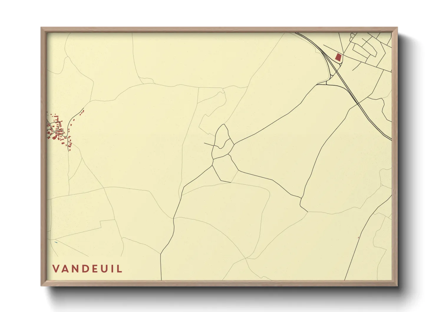Une affiche de carte sur Vandeuil