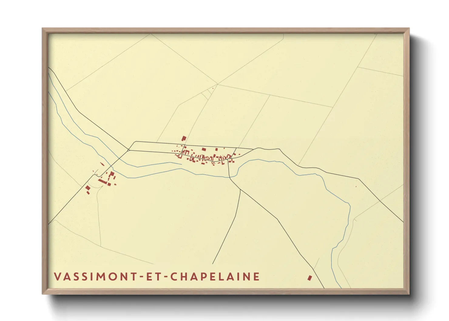 Une affiche de carte sur Vassimont-et-Chapelaine