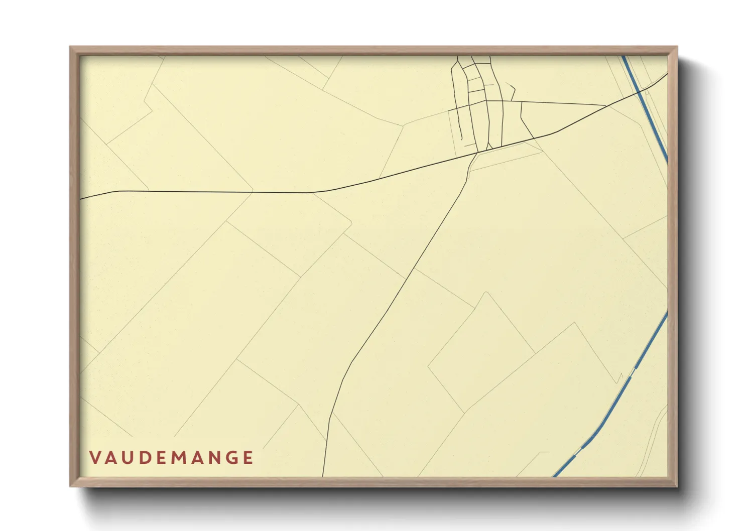 Une affiche de carte sur Vaudemange