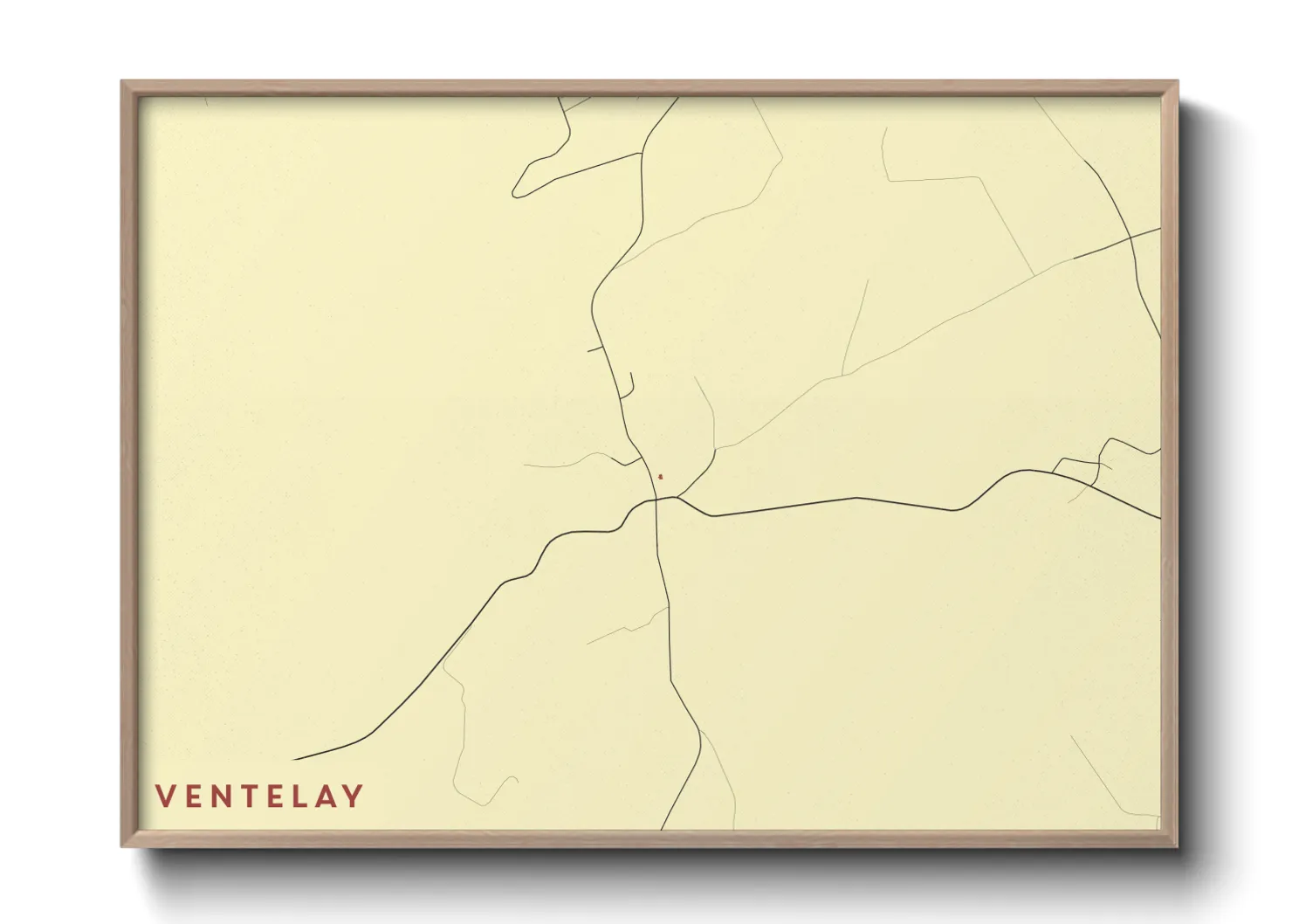 Une affiche de carte sur Ventelay