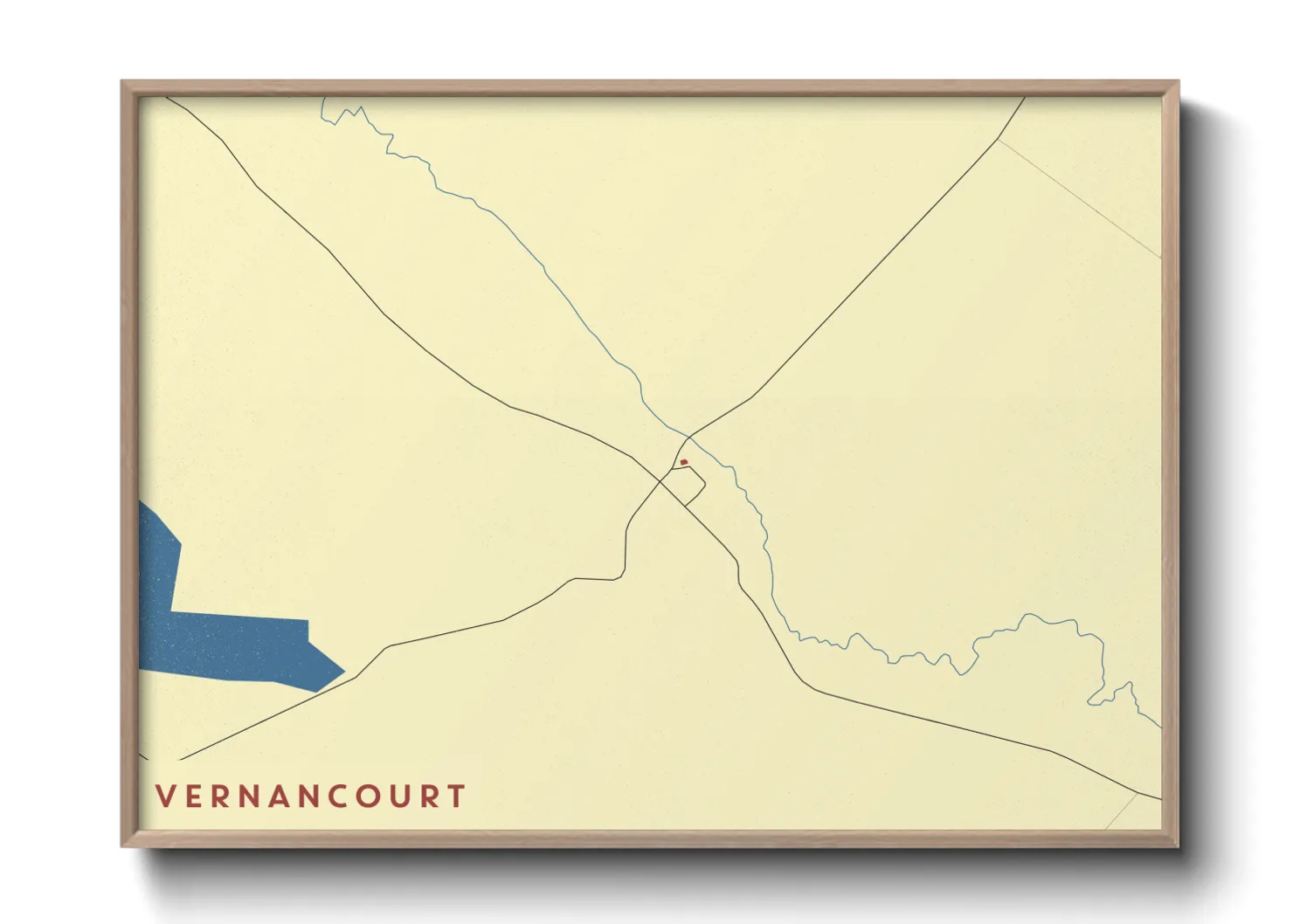 Une affiche de carte sur Vernancourt