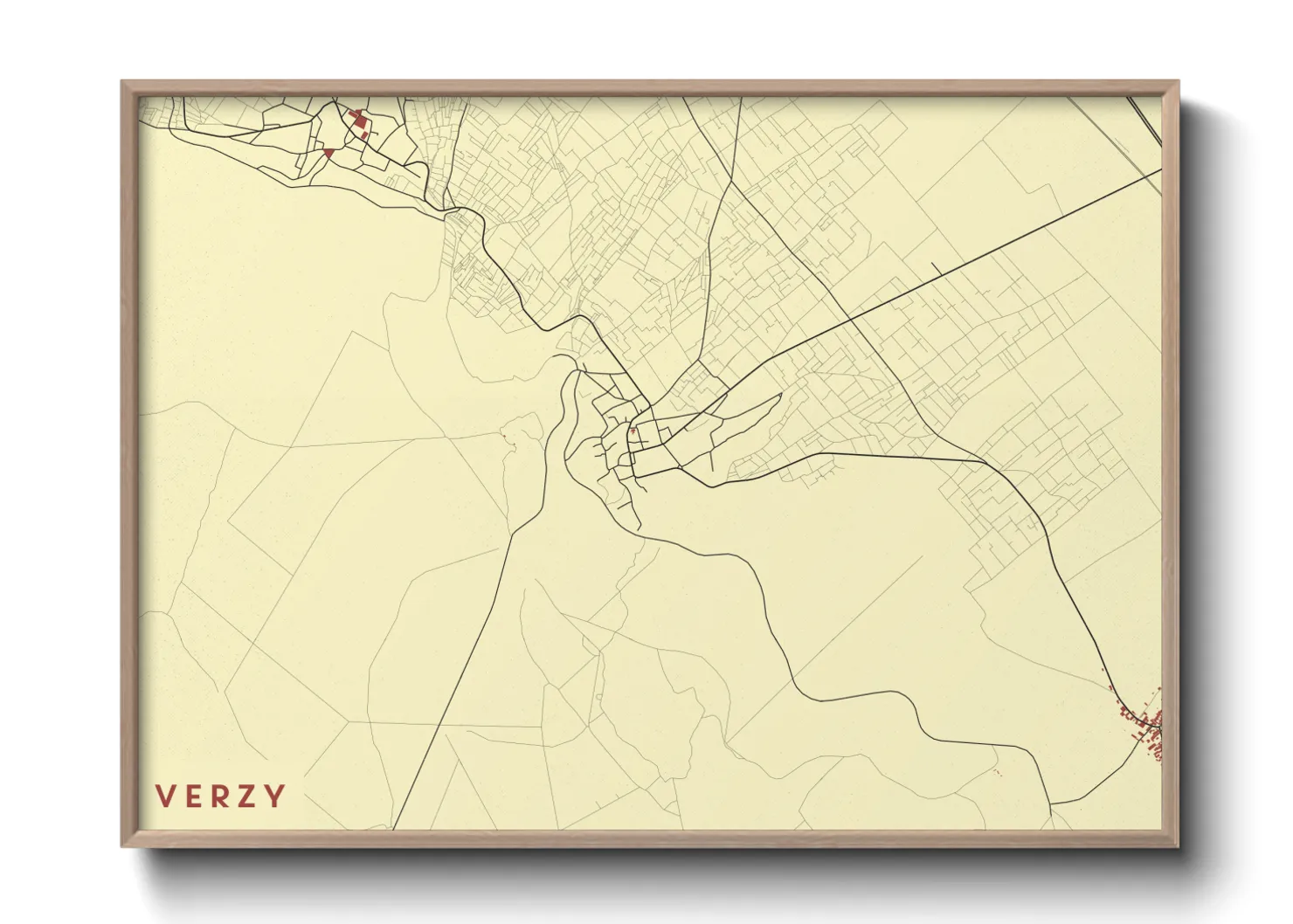 Une affiche de carte sur Verzy