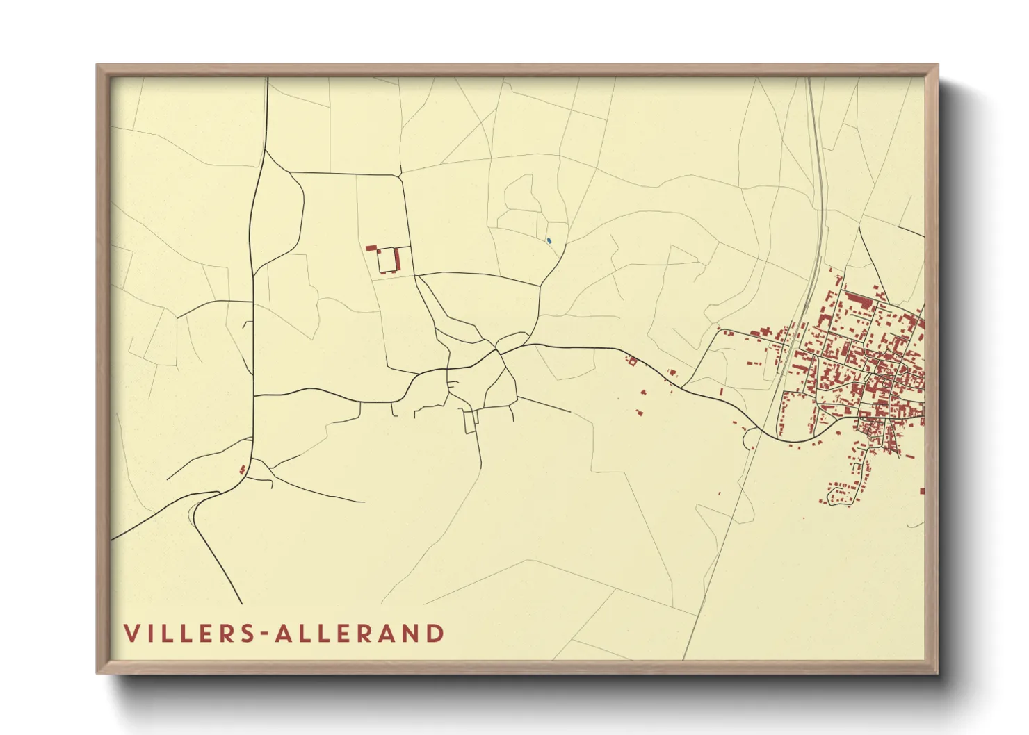 Une affiche de carte sur Villers-Allerand