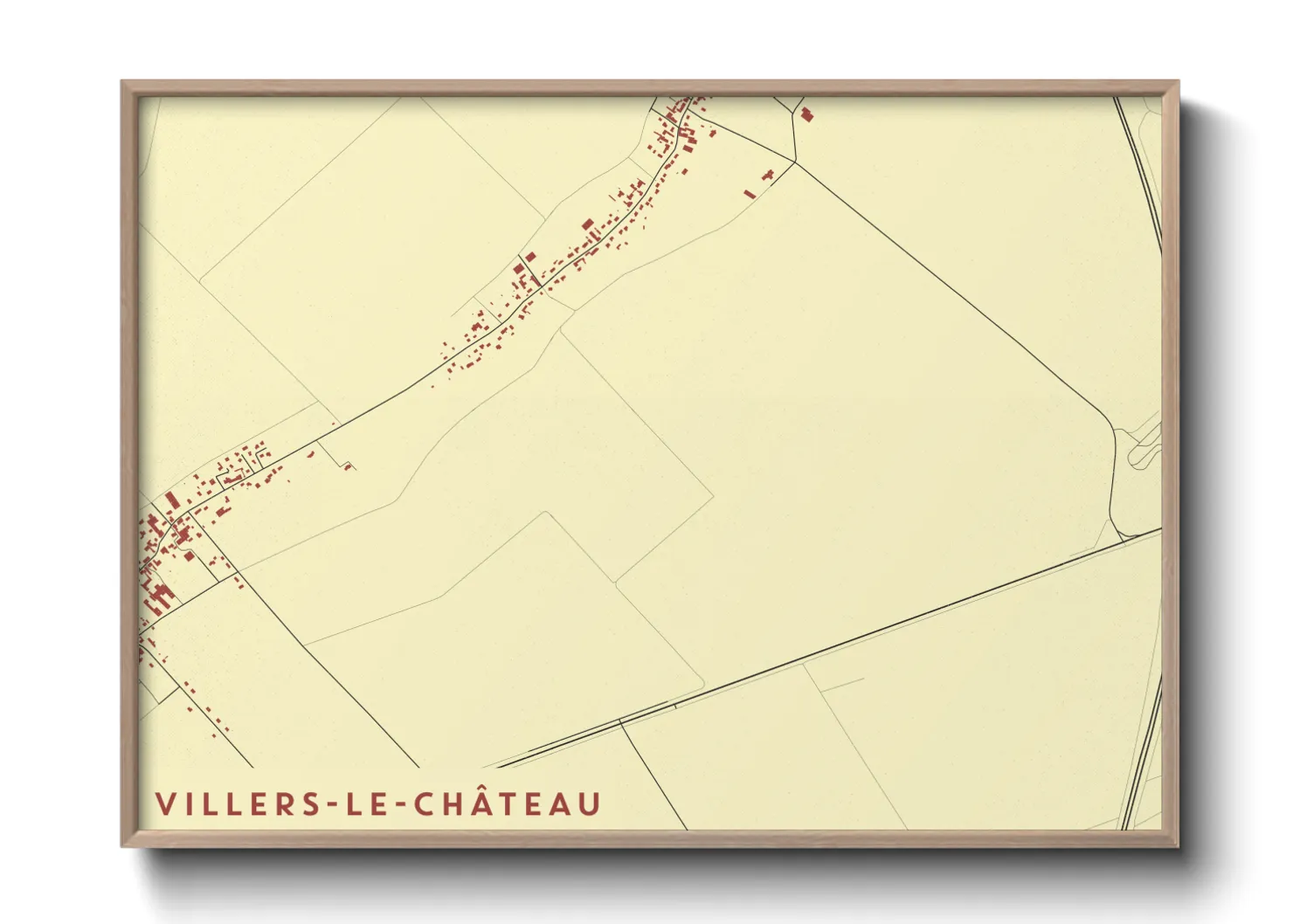 Une affiche de carte sur Villers-le-Château