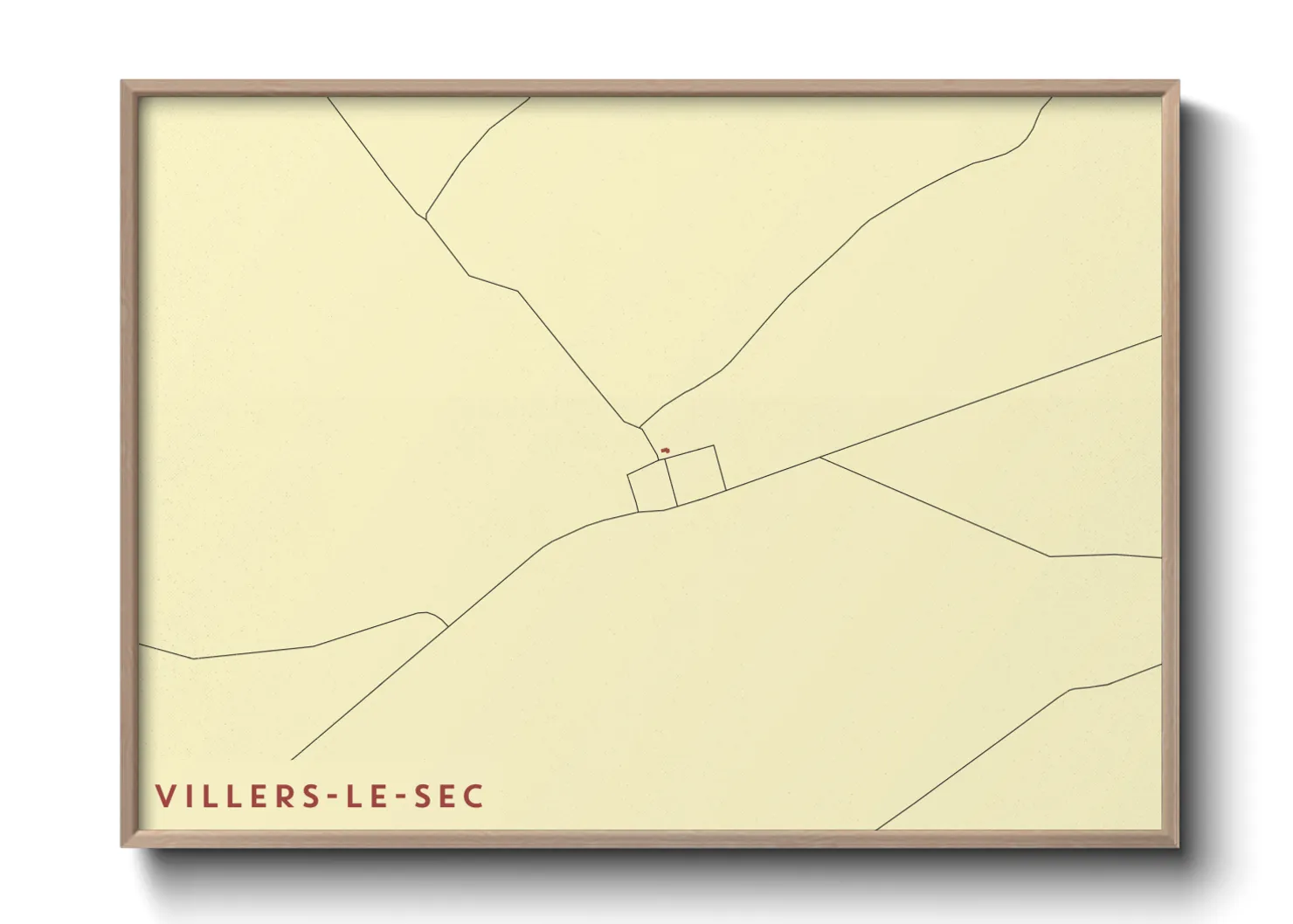 Une affiche de carte sur Villers-le-Sec