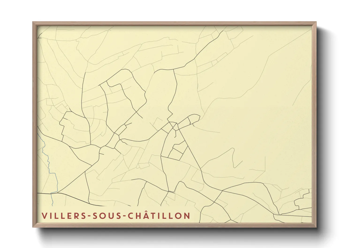 Une affiche de carte sur Villers-sous-Châtillon