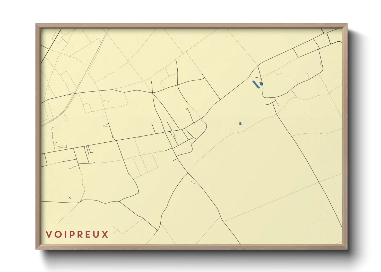 Une affiche de carte sur Voipreux