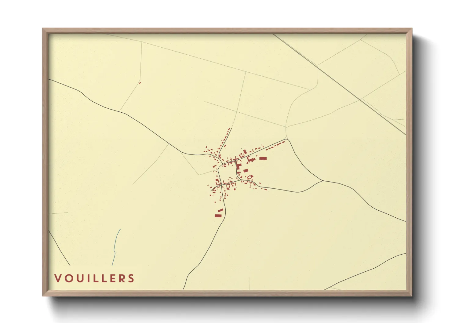 Une affiche de carte sur Vouillers