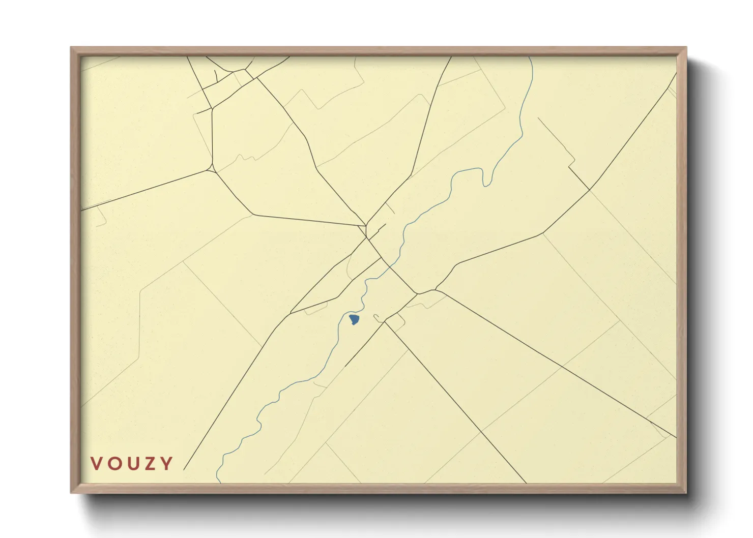 Une affiche de carte sur Vouzy