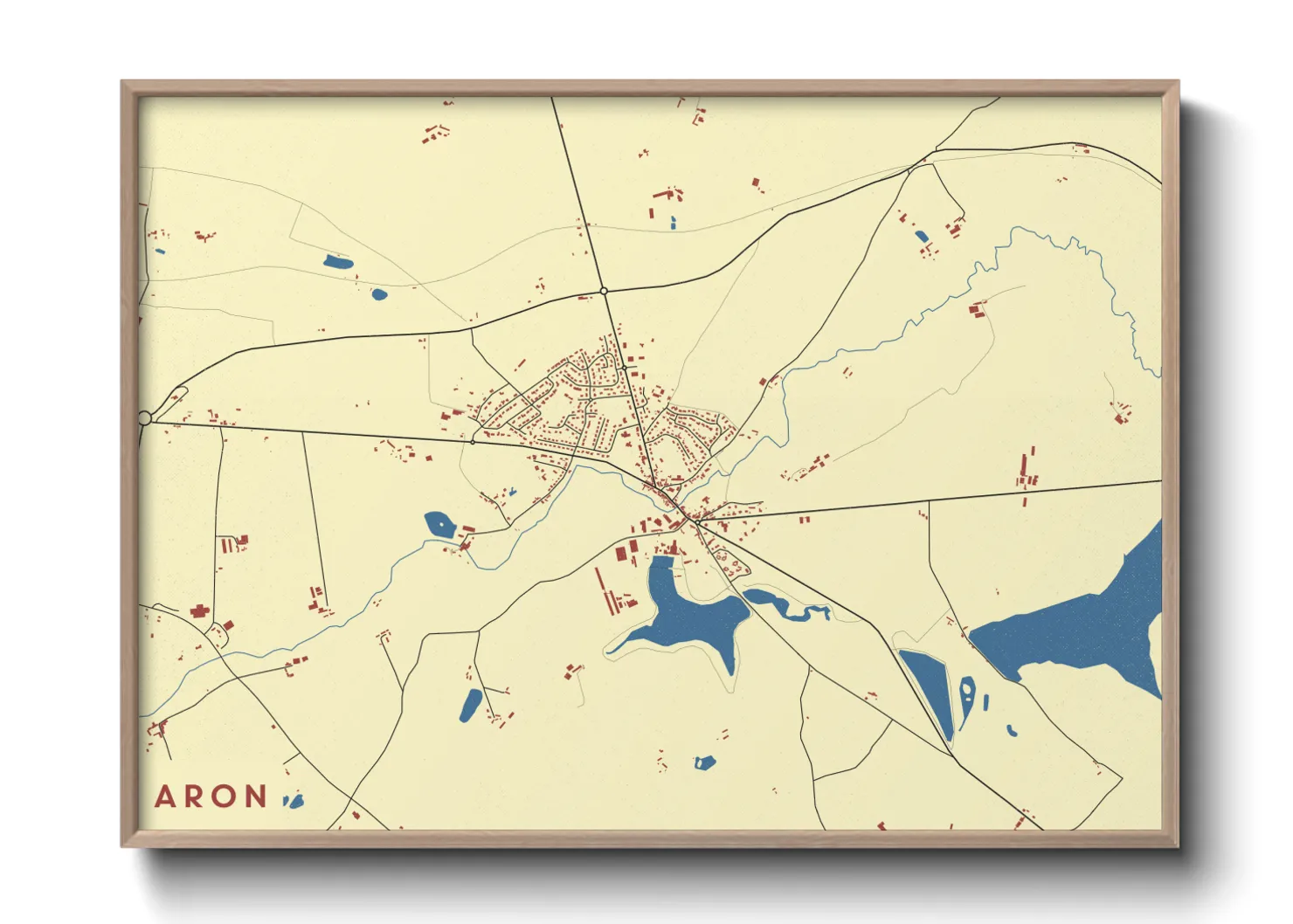 Une affiche de carte sur Aron