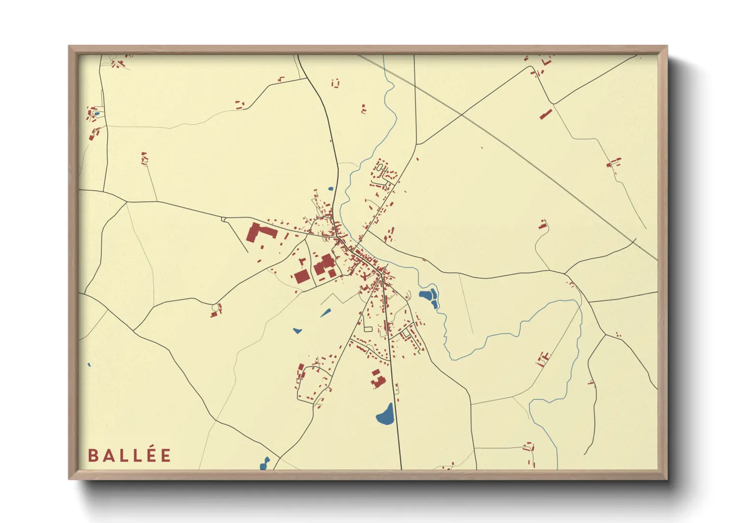 Une affiche de carte sur Ballée