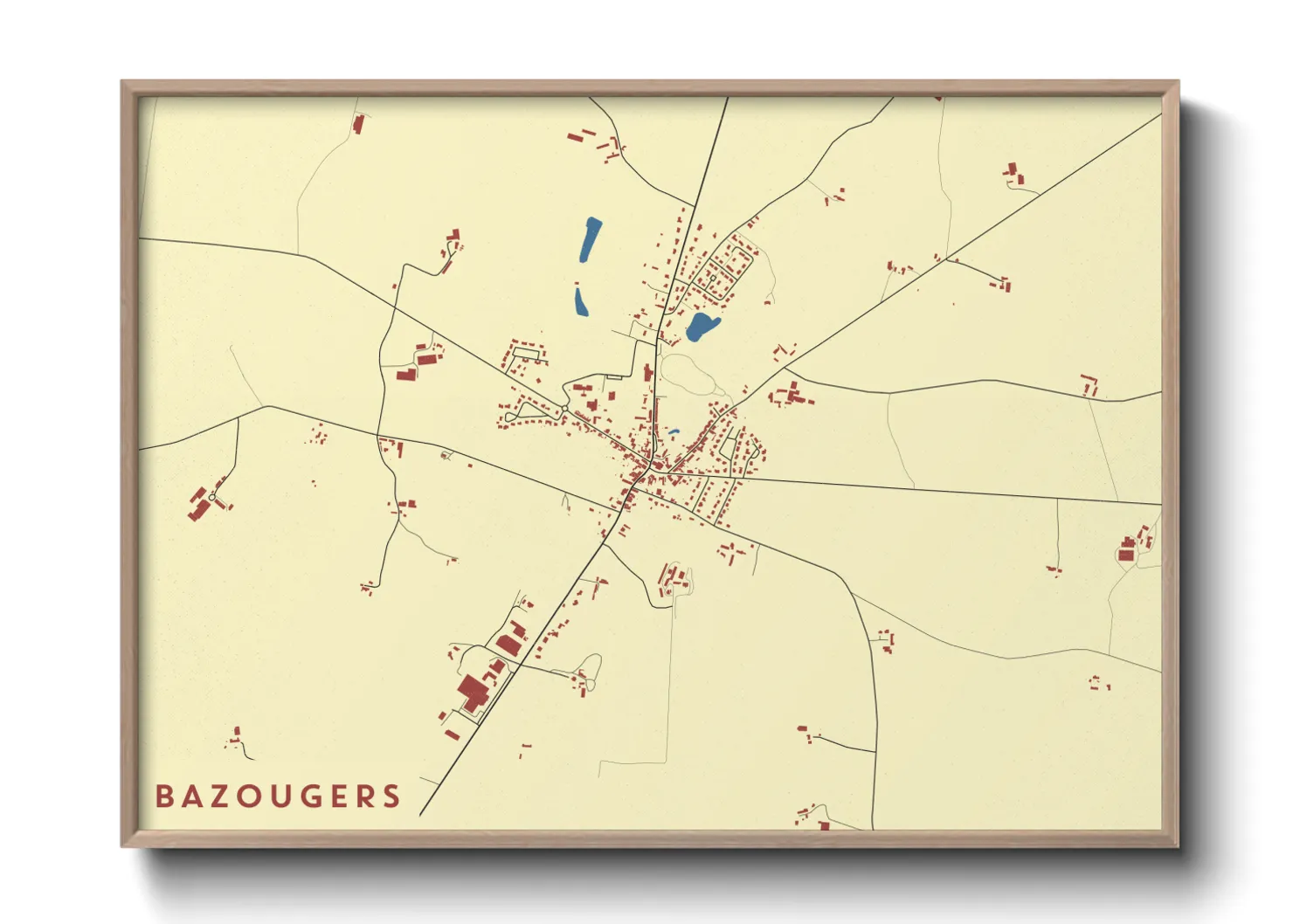 Une affiche de carte sur Bazougers