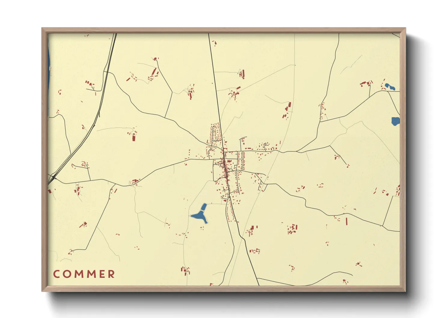 Une affiche de carte sur Commer