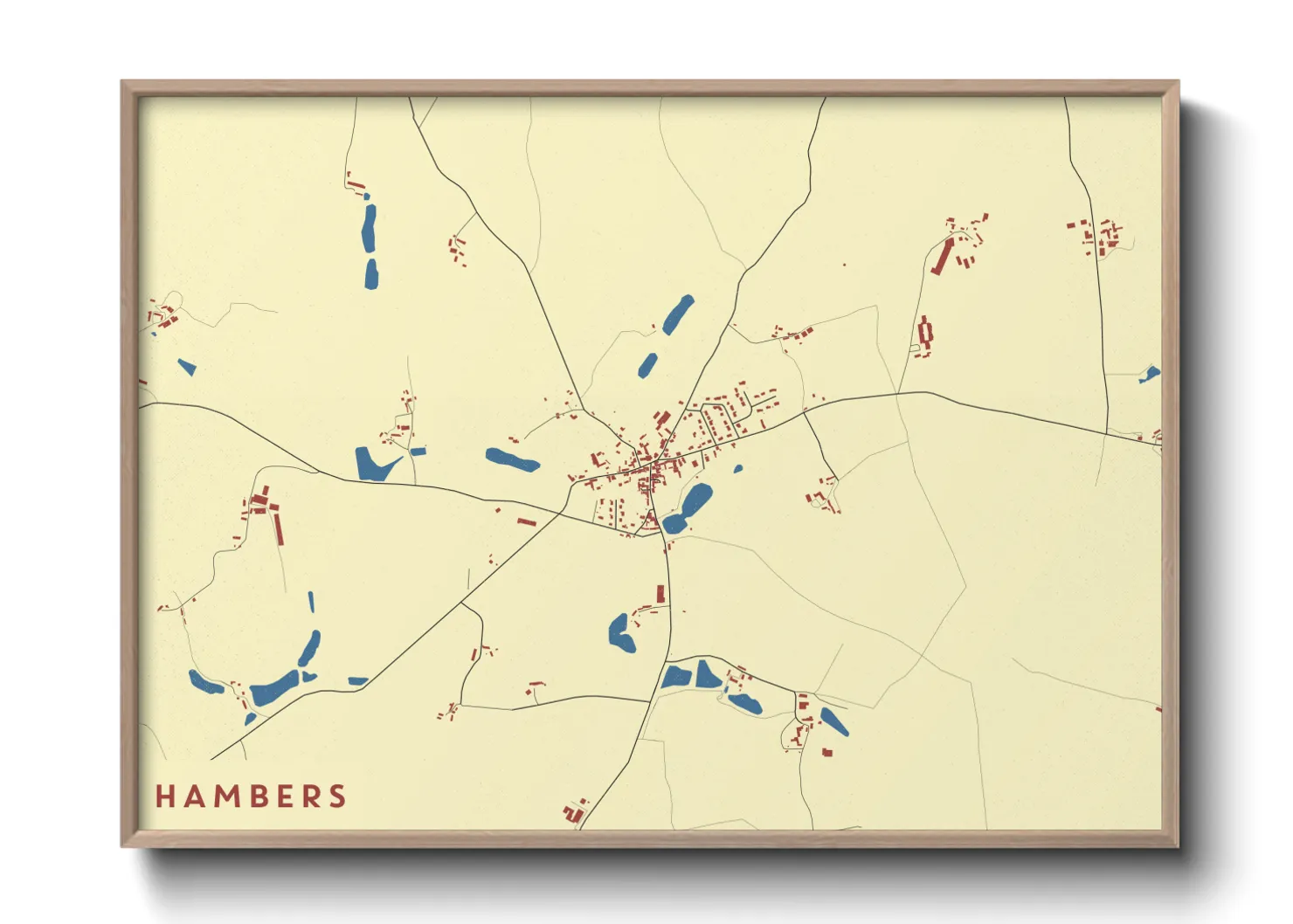 Une affiche de carte sur Hambers