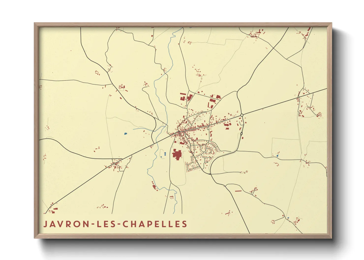 Une affiche de carte sur Javron-les-Chapelles