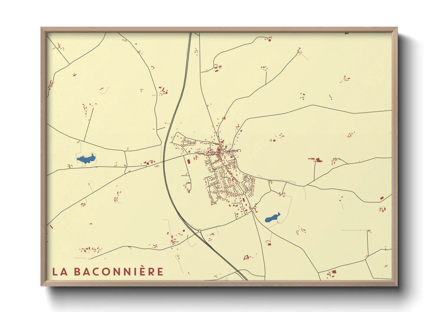 Une affiche de carte sur La Baconnière