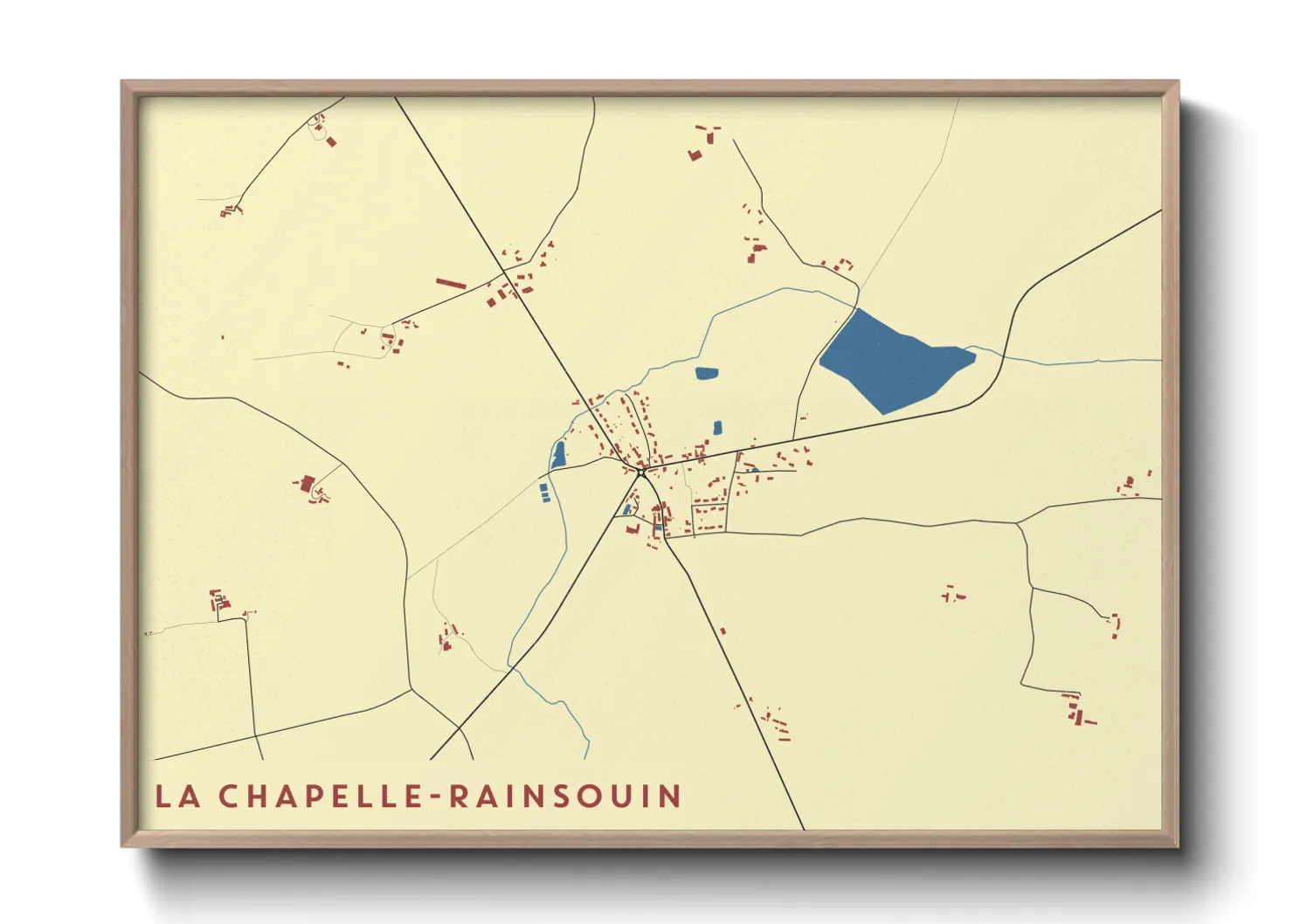 Une affiche de carte sur La Chapelle-Rainsouin