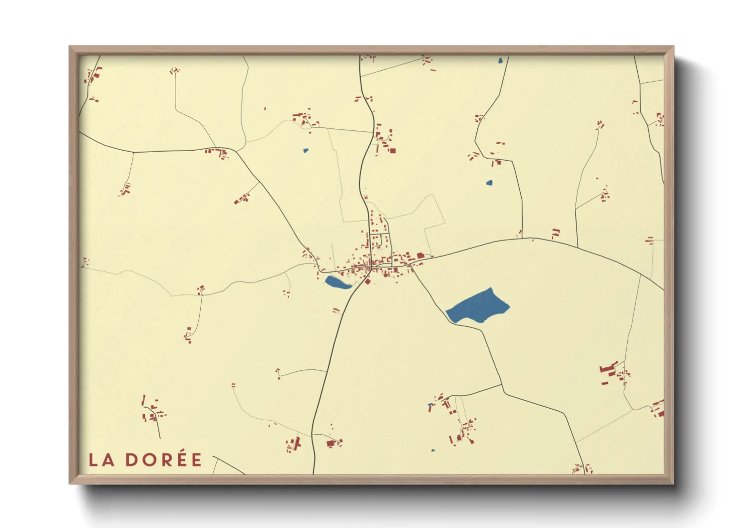 Une affiche de carte sur La Dorée