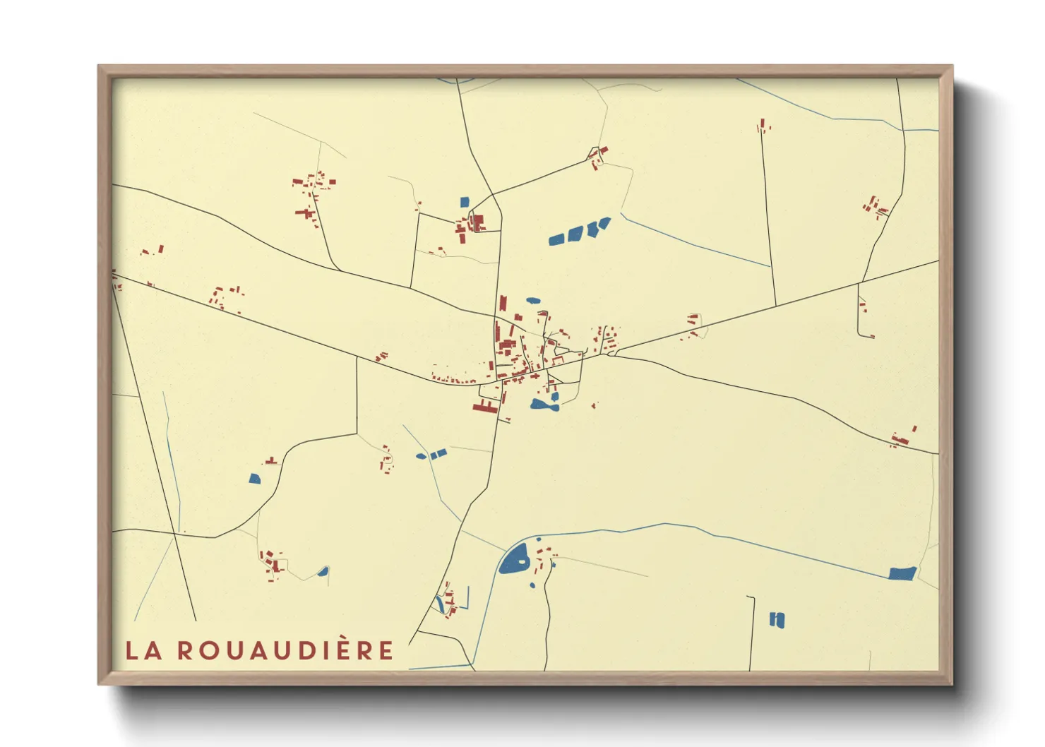 Une affiche de carte sur La Rouaudière
