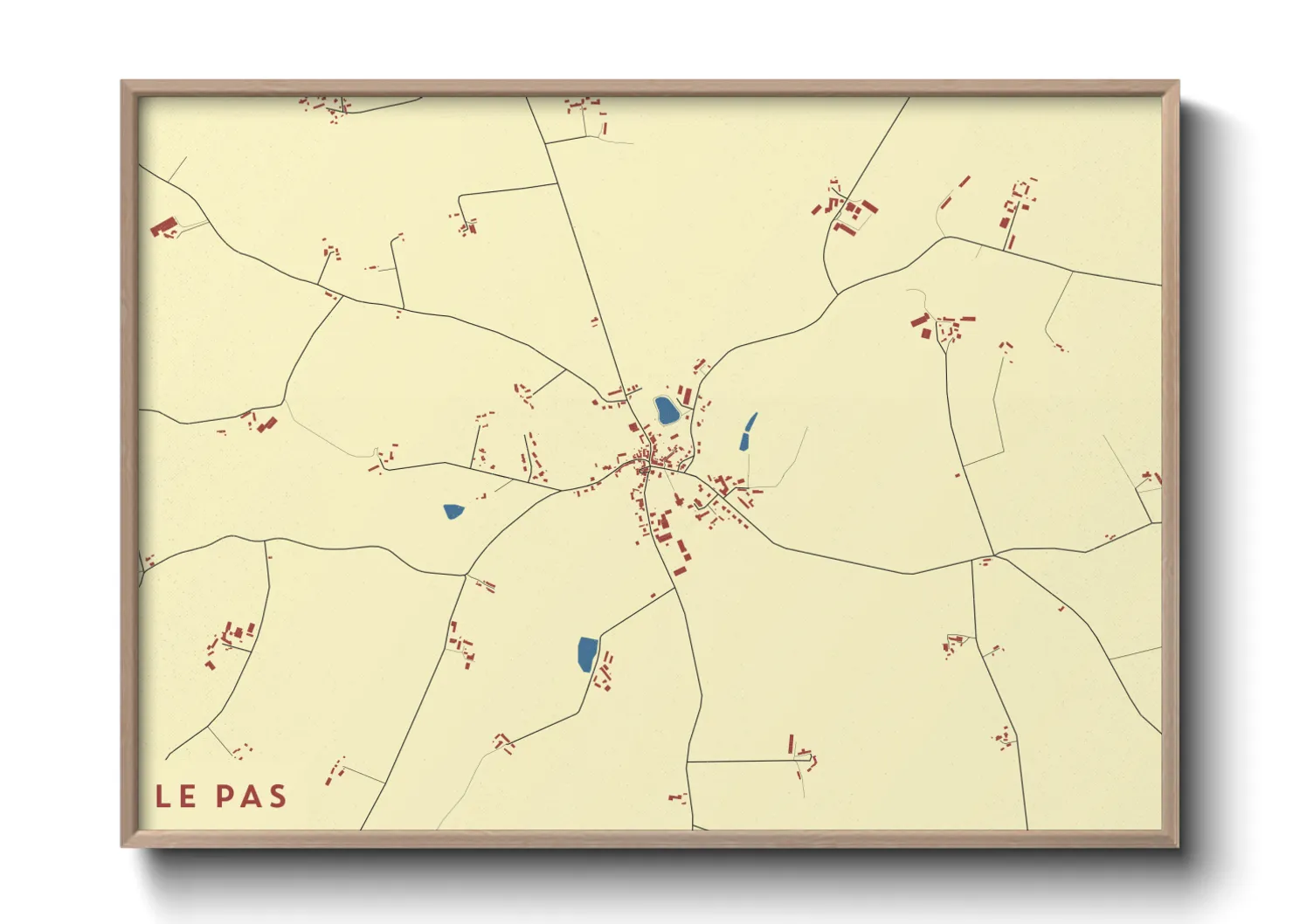 Une affiche de carte sur Le Pas